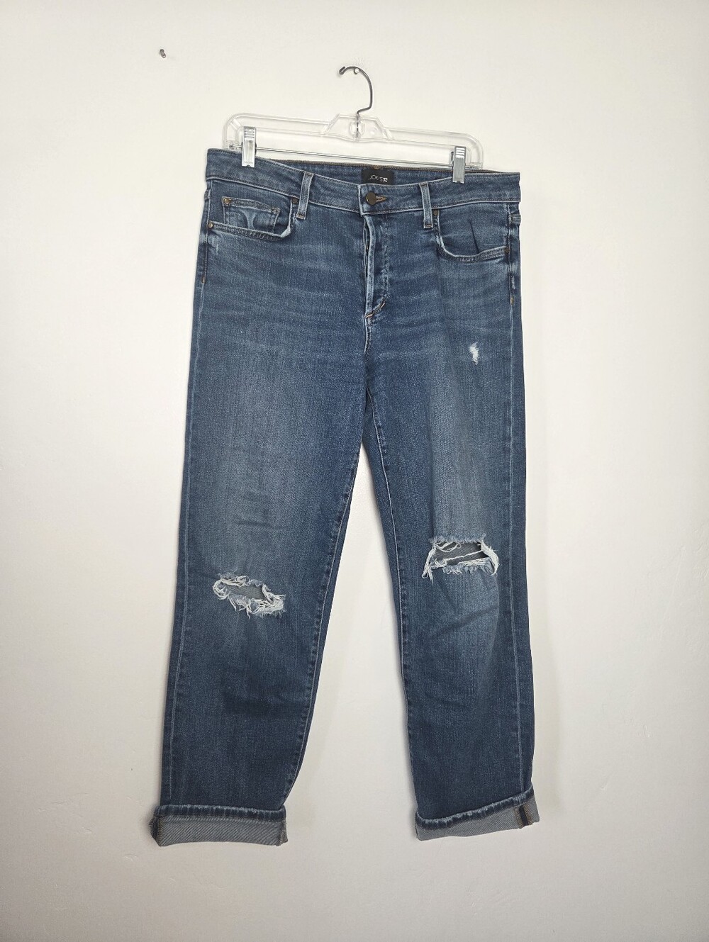 Joe's Jeans The Niki High Rise Boyfriend Rolled Hem Medium Wash Size 30